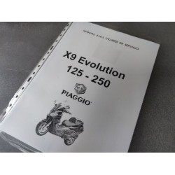 piaggio x9 evolution 125 y 250 manual de taller en fotocopia