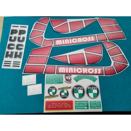 puch minicross TT juego de adhesivos