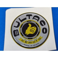 bultaco emblema o marca rigido en gris negro y amarillo