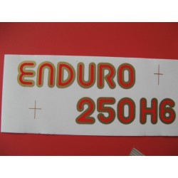 montesa enduro 250 H6 adhesivo "enduro 250 H6" en rojo y oro (1
