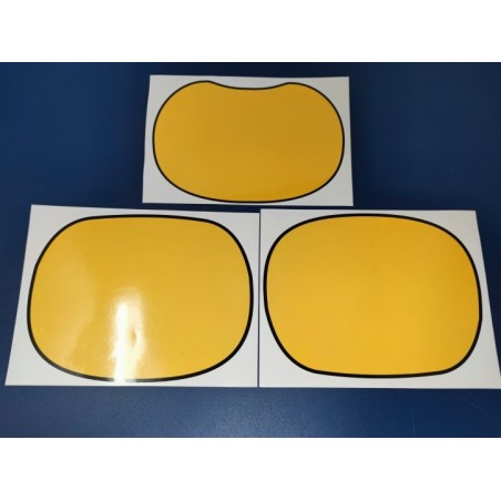 montesa enduro 250 y 360 H6 adhesivos de los portanumeros amarillo borde negro