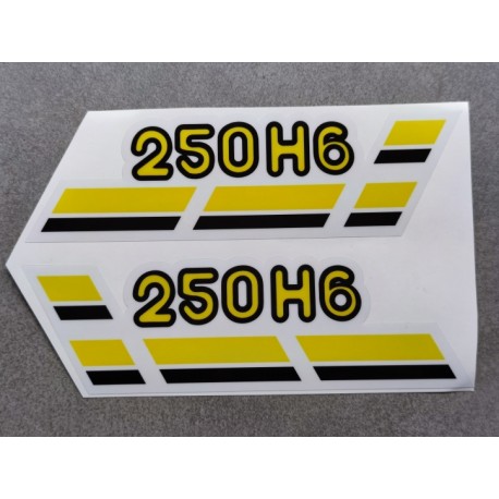 montesa enduro 250 H6 adhesivos de las tapas laterales en amarillo y negro