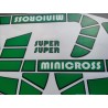 puch minicross super juego de pegatinas verde y negro
