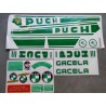 puch gacela juego de pegatinas en verde y blanco