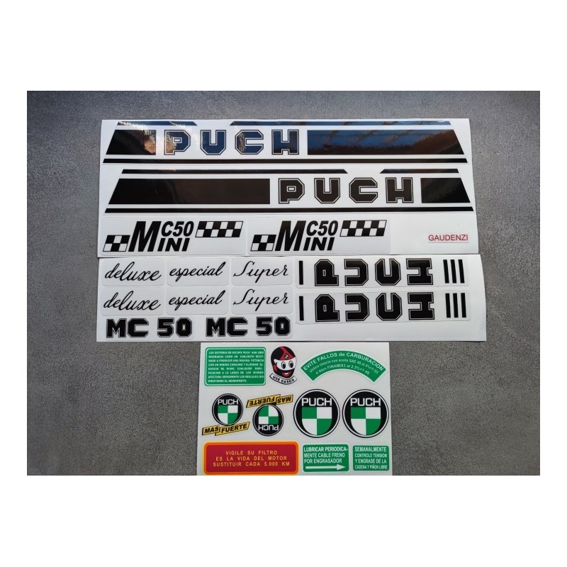 puch minicross mc50 deluxe juego de adhesivos