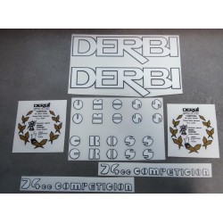 derbi cross 74 juego de pegatinas