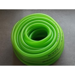 tubo o macarron de gasolina de goma para grifos de 6 mm verde translucido