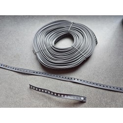 bridas de plastico gris para cableado regulable y reutilizable 50cm y 5 pinchos