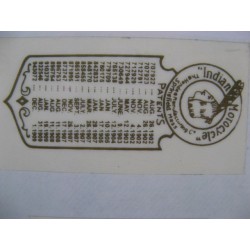 indian, adhesivo de patentes en oro 3 x 8,5