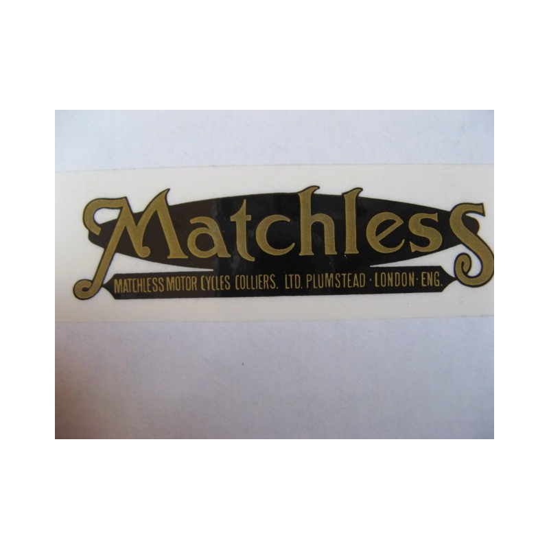 matchless, adhesivo oro-negro 11 x 3