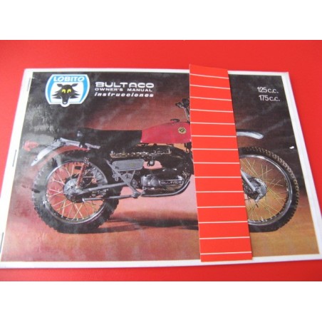 bultaco lobito Mk4 125 y 175 (roja) mantenimiento en ingles