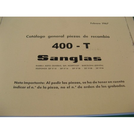 sanglas 400 T despiece