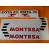 montesa cota 25 C blanca juego de adhesivos