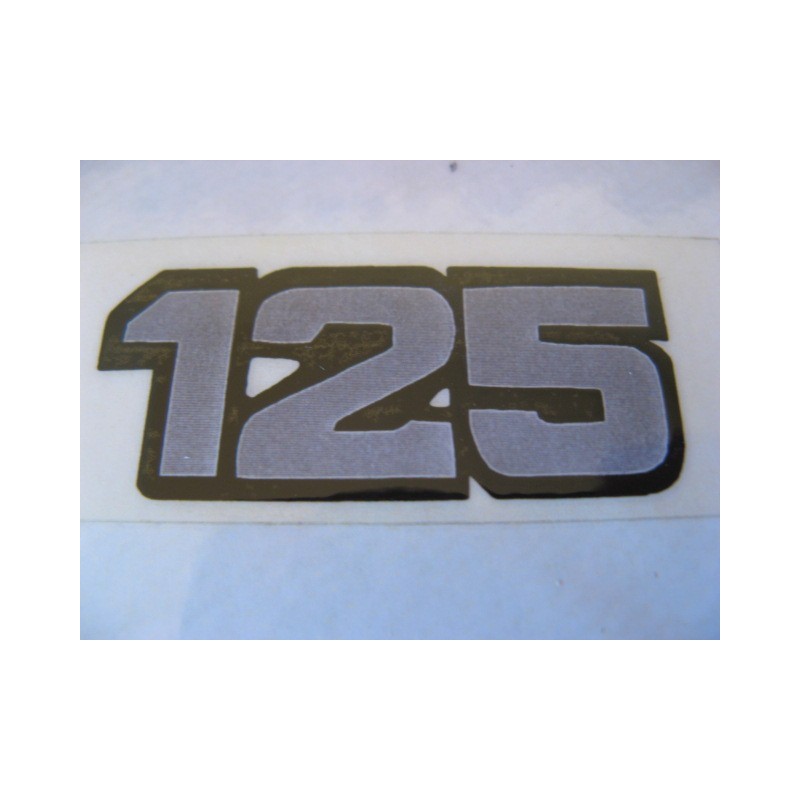bultaco 125 adhesivo "125" en gris y negro