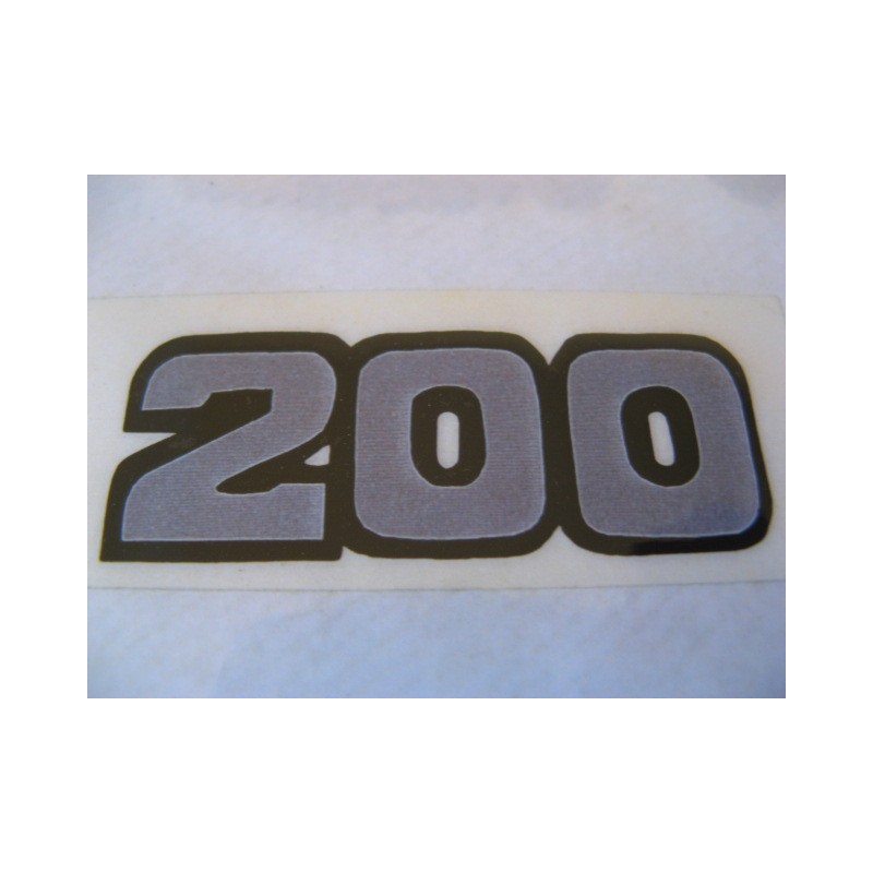 bultaco 200 adhesivo "200" en gris y negro