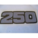 bultaco 250 adhesivo "250" en gris y negro