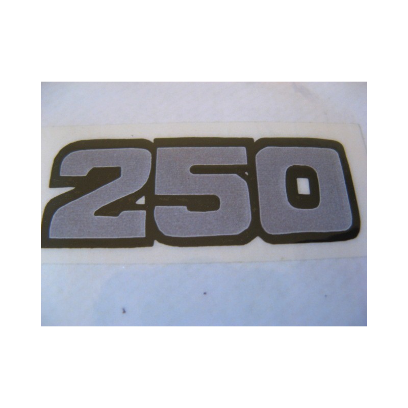 bultaco 250 adhesivo "250" en gris y negro