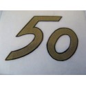 bultaco 50 adhesivo "50" en oro negro