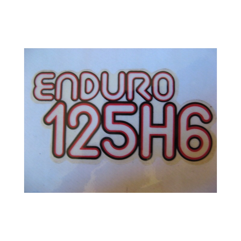 montesa enduro 125 H6 adhesivo "enduro 125 H6" blanco rojo y neg