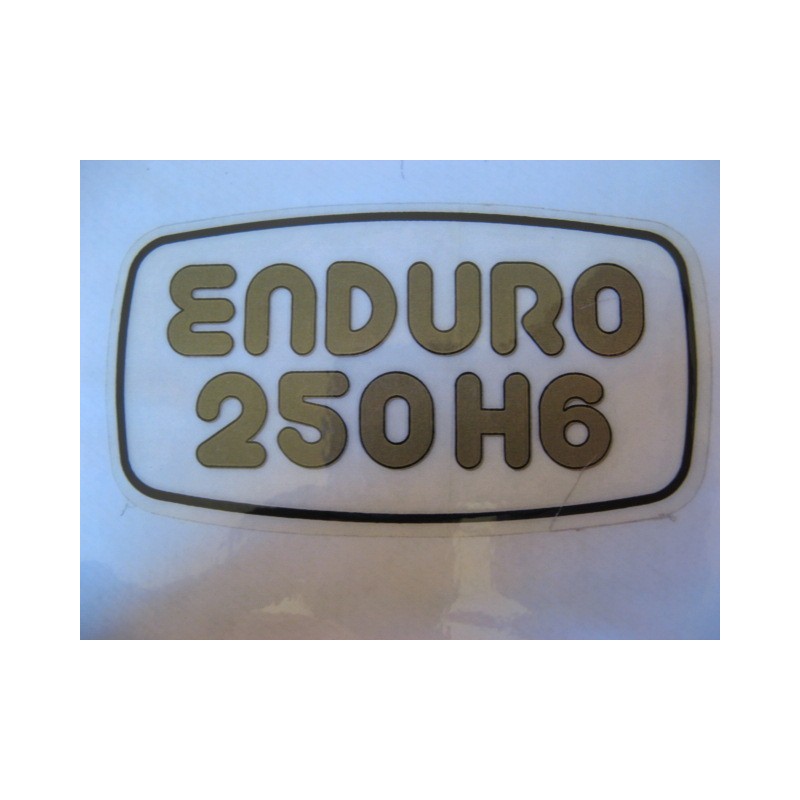 montesa enduro 250 H6 adhesivo oro y negro de encima del deposit