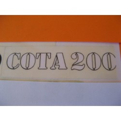 montesa cota 200 adhesivo blanco con borde negro 10 x 1,8