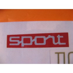 ossa sport adhesivo "sport" en plata y rojo para sport 175 y 250