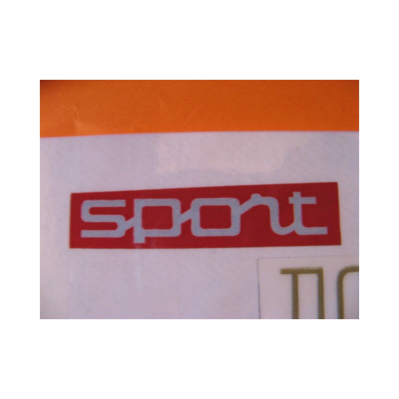 ossa sport adhesivo "sport" en plata y rojo para sport 175 y 250