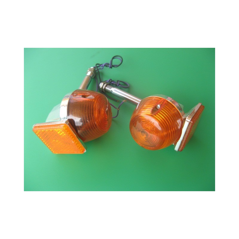 intermitente con soporte y catadrioptico naranja (delantero)