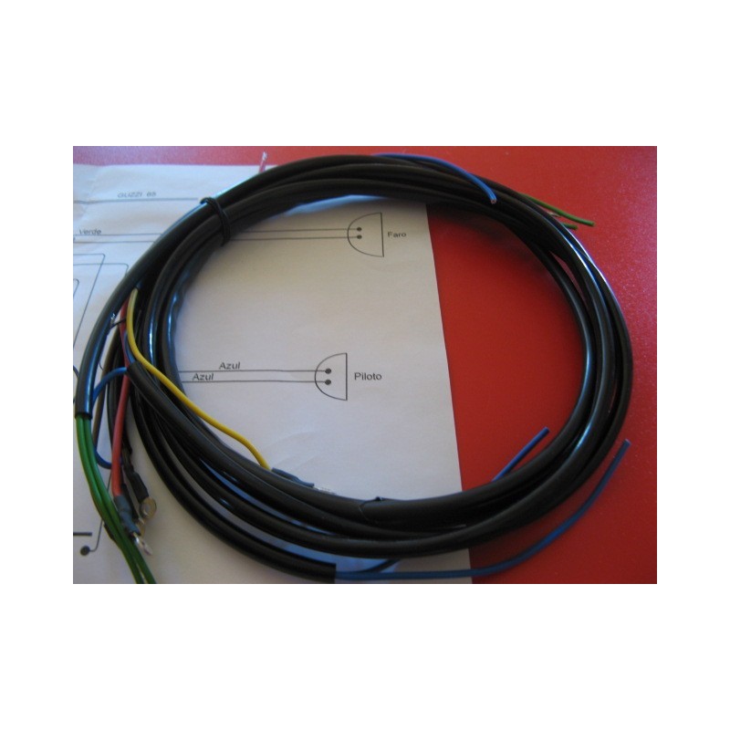 sistema de cableado de guzzi 49, 65 con esquema electrico