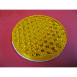 catadrioptico amarillo base adhesiva de 55 mm