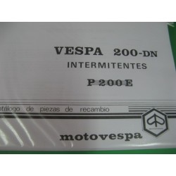 vespa 200 DN y P 200 E (intermitentes) despiece