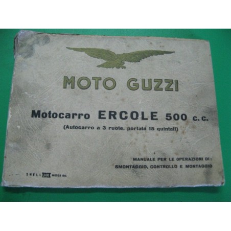 guzzi ercole 500 motocarro libro de despiece original