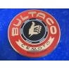 bultaco emblema adhesivo rojo y oro liso