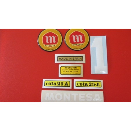 montesa cota 25 A juego de adhesivos incluye emblemas en relieve