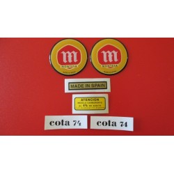 montesa cota 74 juedo adhesivos blanc incluye emblemas relieve