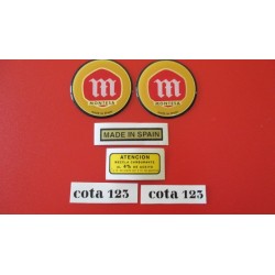 montesa cota 123 juego adhesivos blanc incluye emblemas relieve