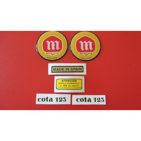 montesa cota 123 juego adhesivos blanc incluye emblemas relieve