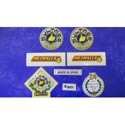 bultaco metralla Mk2 juego de adhesivos incluye 2 emblemas lisos