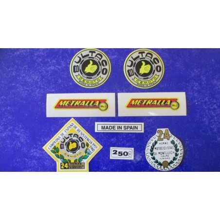 bultaco metralla Mk2 juego de adhesivos incluye 2 emblemas lisos