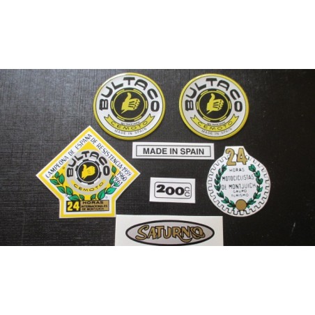 bultaco saturno juego de adhesivos incluye emblemas en relieve