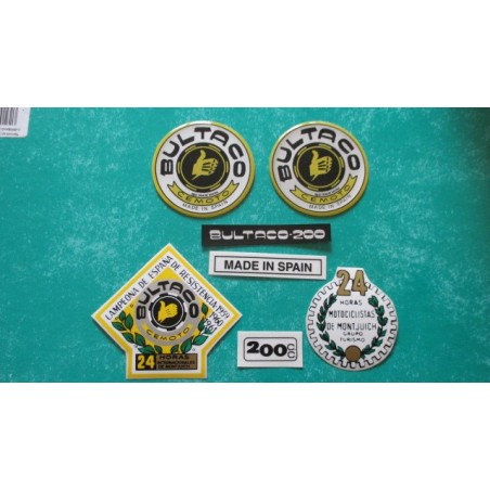 bultaco 200 juego de adhesivos incluye emblemas relieve