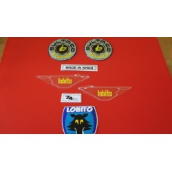 bultaco lobito 74 Mk6, 7 y 8 adhesivos con emblemas relieve