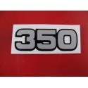 bultaco 350 adhesivo "350" en gris y negro
