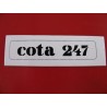 montesa cota 247 adhesivo blanco con borde negro 10,5 x 2