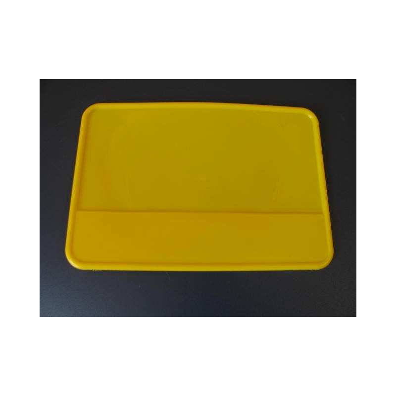 portanumero trial universal rectangular amarillo