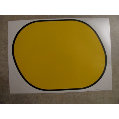 montesa enduro 250 h7 adhesivo tapa lateral izquierda amarilla con borde negro
