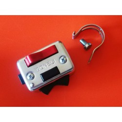 interruptor rectangular zincado para fijar al manillar o atornillar al soporte de maneta Amal SIN CABLEADO ELECTRICO