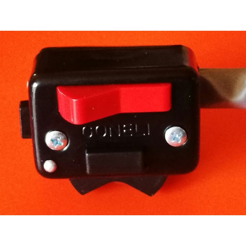interruptor rectangular negro para fijar en el manillar o atornillar al soporte de maneta Amal SIN CABLEADO ELECTRICO
