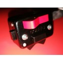 interruptor rectangular negro para fijar en el manillar o atornillar al soporte de maneta Amal CON CABLEADO ELECTRICO