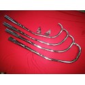 benelli 350 y 500 complete exausts set with supports
